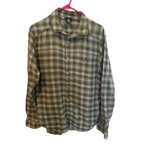 Men’s Under Armour Green Flannel Plaid Shirt. Size Large